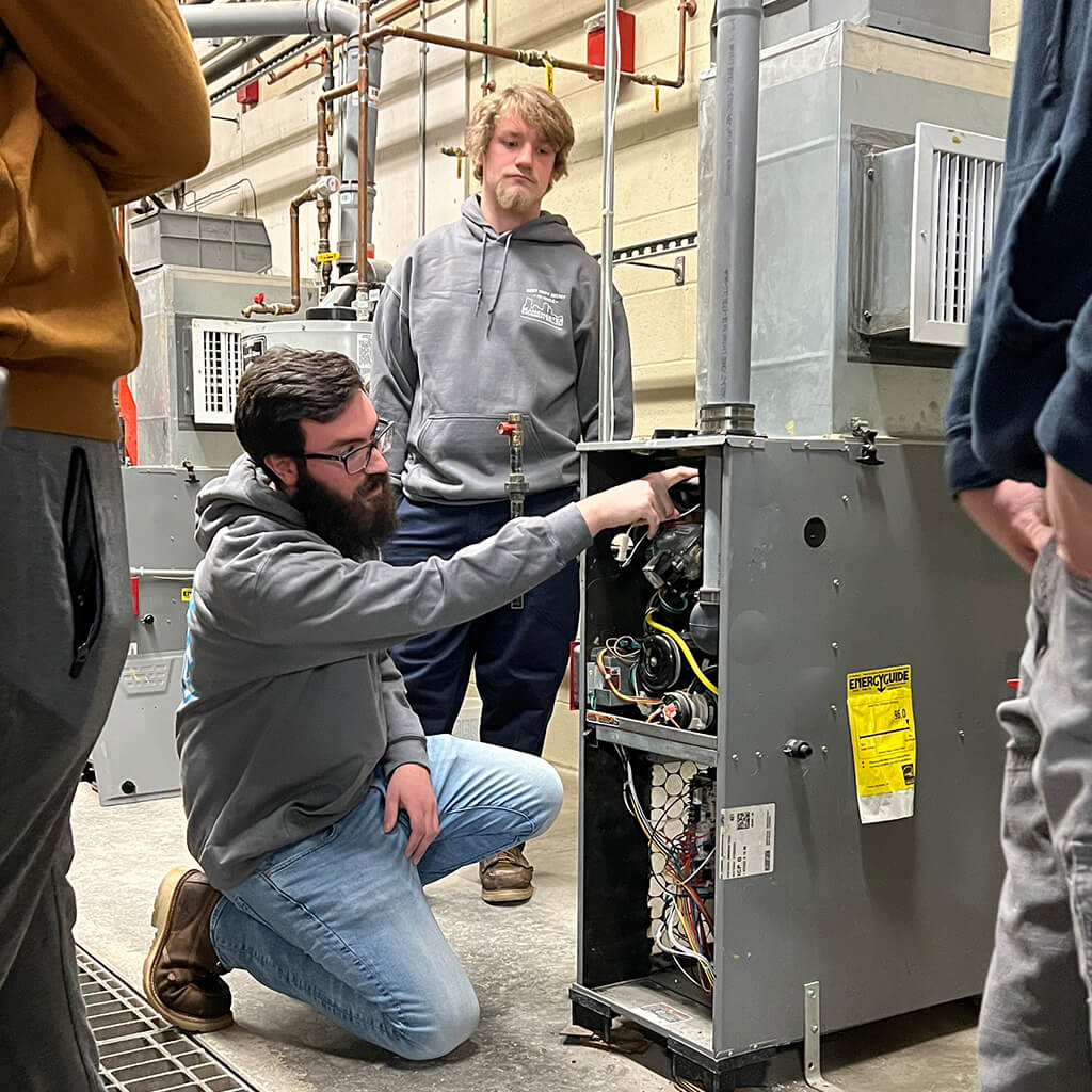 MCC students receive training in a number of in-demand occupations including HVAC.