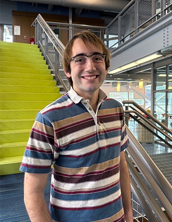 Photo of Max Jovanovich, MCC Computer Science and Innovation student and semifinalist for the highly competitive Cooke Undergraduate Transfer Scholarship, 2025.